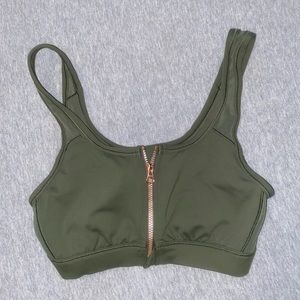 Aerie Olive Green Sports Bra Size Small